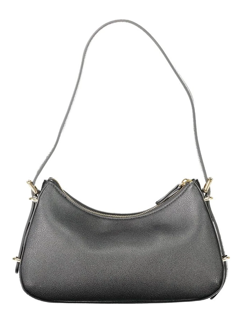 Black Polyethylene Women Handbag