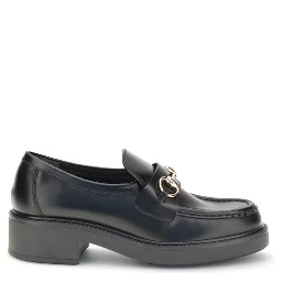 Black Calf Leather Bos Taurus Slip-On Loafers
