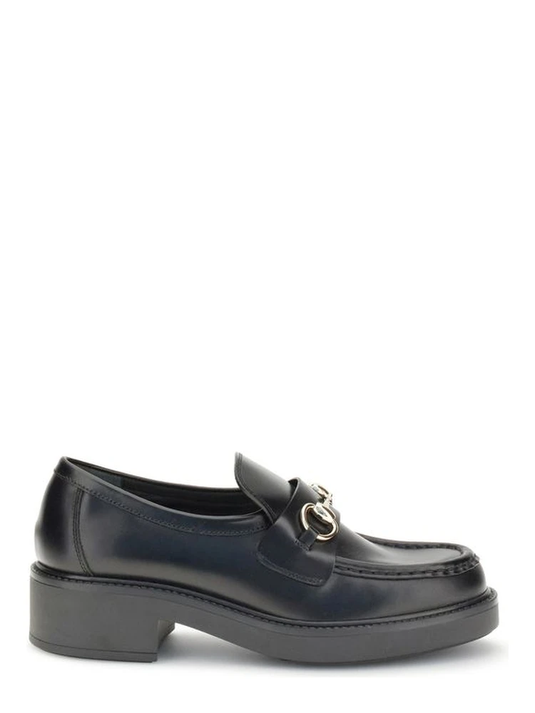 Black Calf Leather Bos Taurus Slip-On Loafers