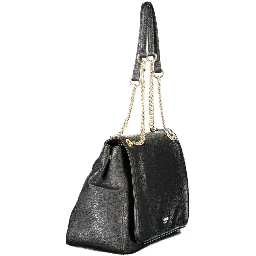 Black Polyethylene Women Handbag