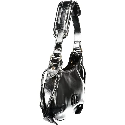 Black Polyethylene Women Handbag