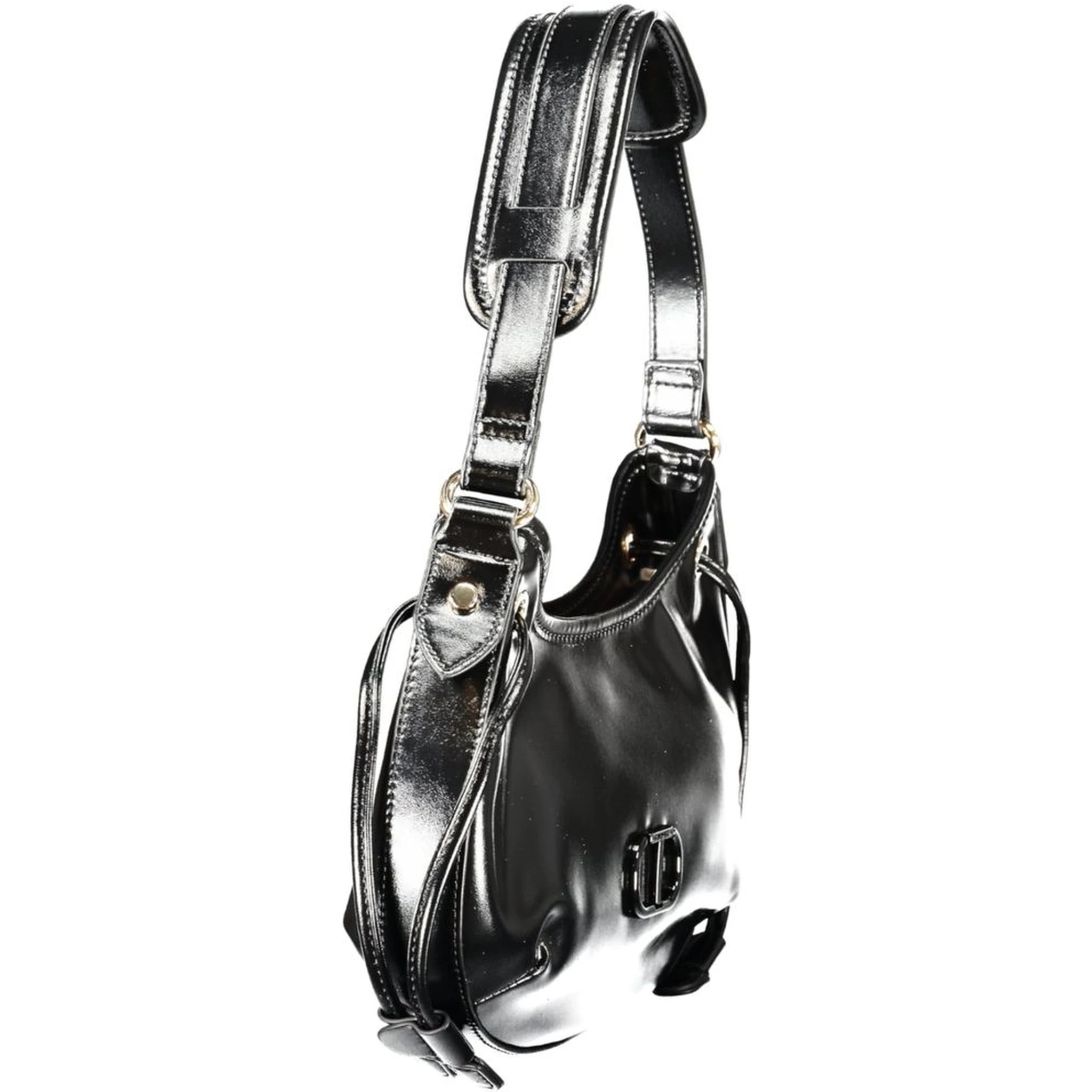 Black Polyethylene Women Handbag