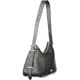 Black Polyethylene Women Handbag