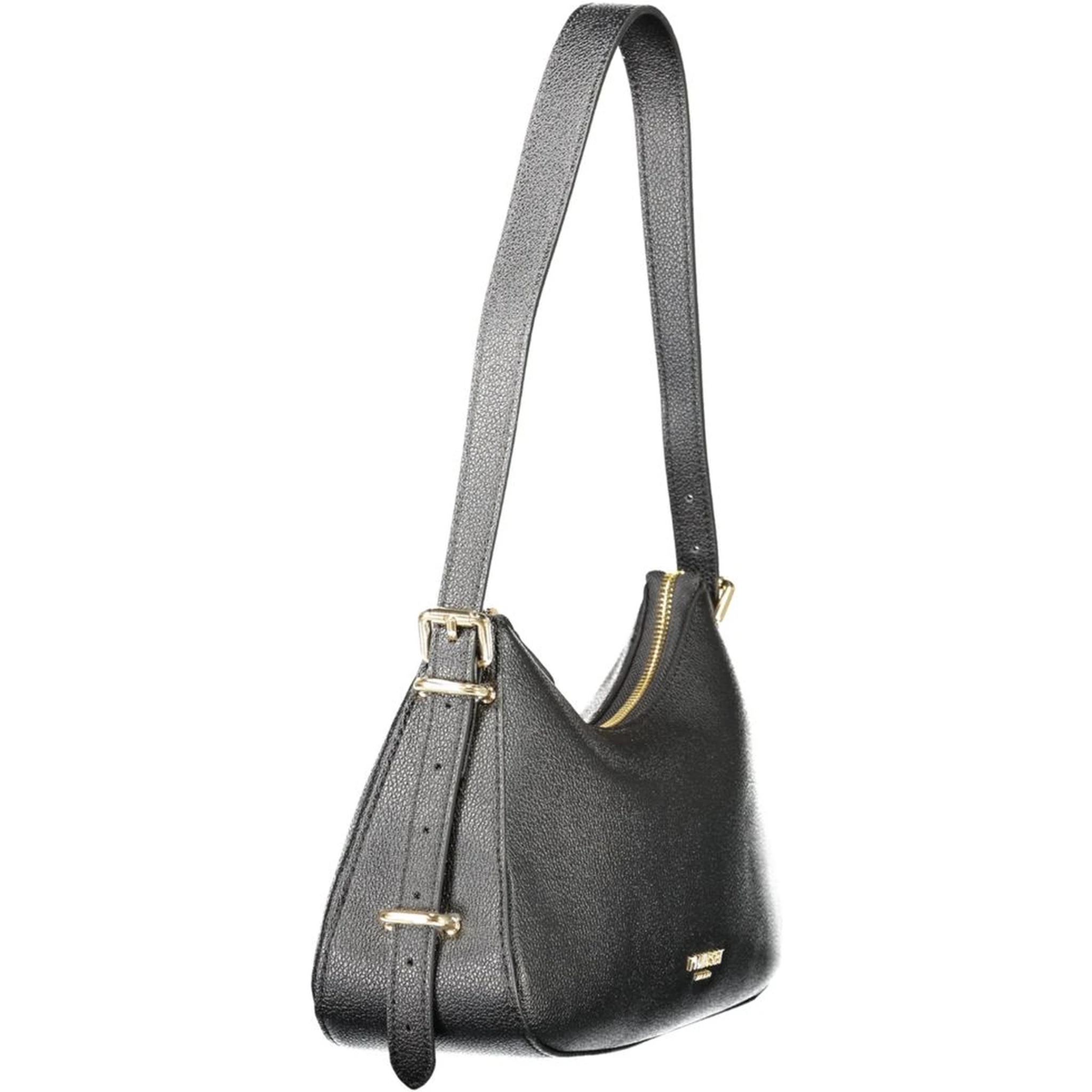 Black Polyethylene Women Handbag