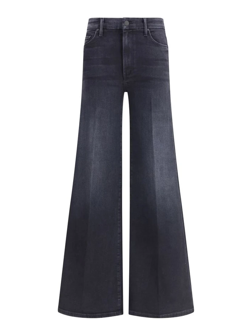 بنطلون جينز أسود من القطن