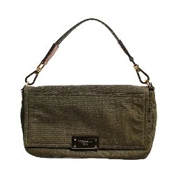 Dark Green Nylon Logo Plaque Shoulder Strap Borse Bag