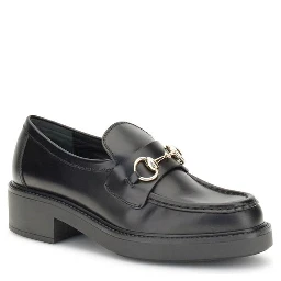 Black Calf Leather Bos Taurus Slip-On Loafers