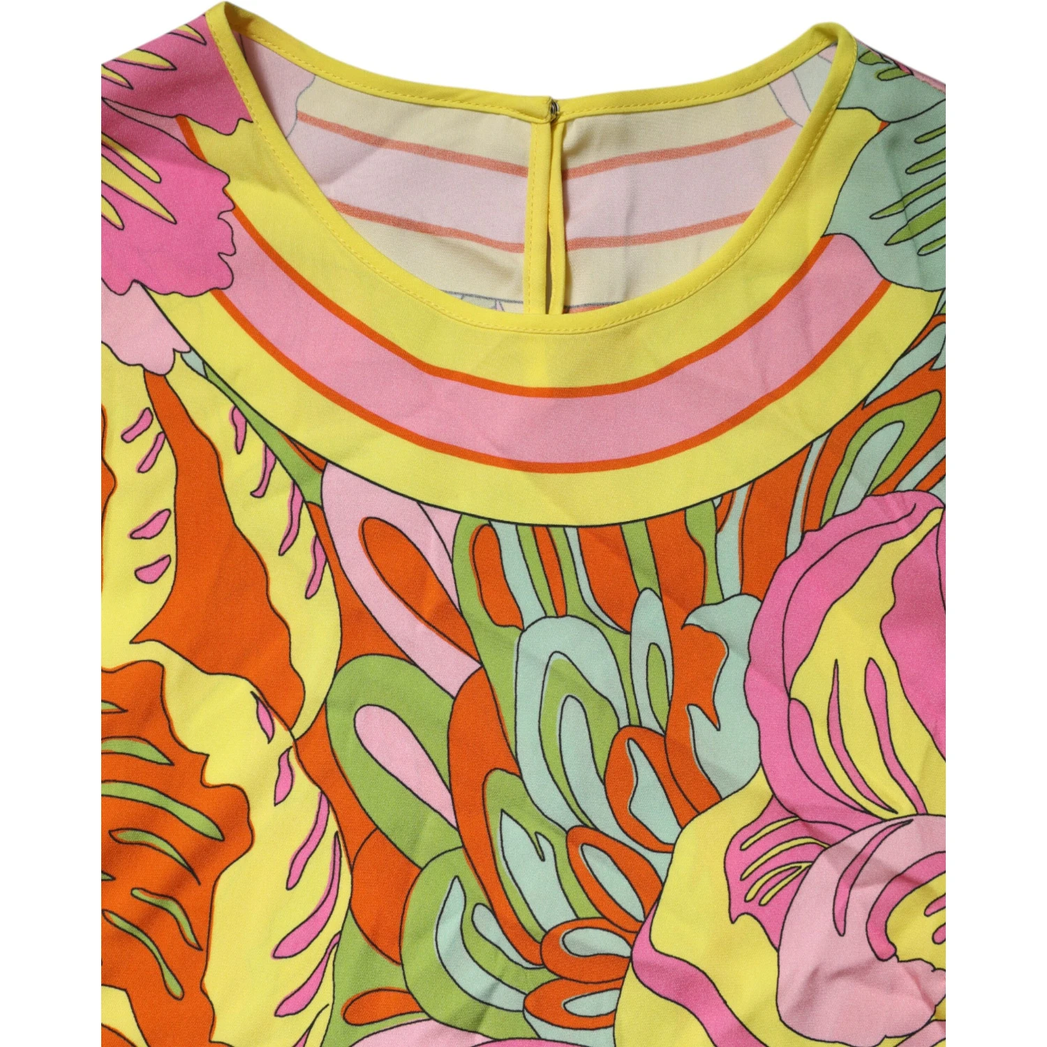 Multicolor Floral Roundneck Sleeveless Top
