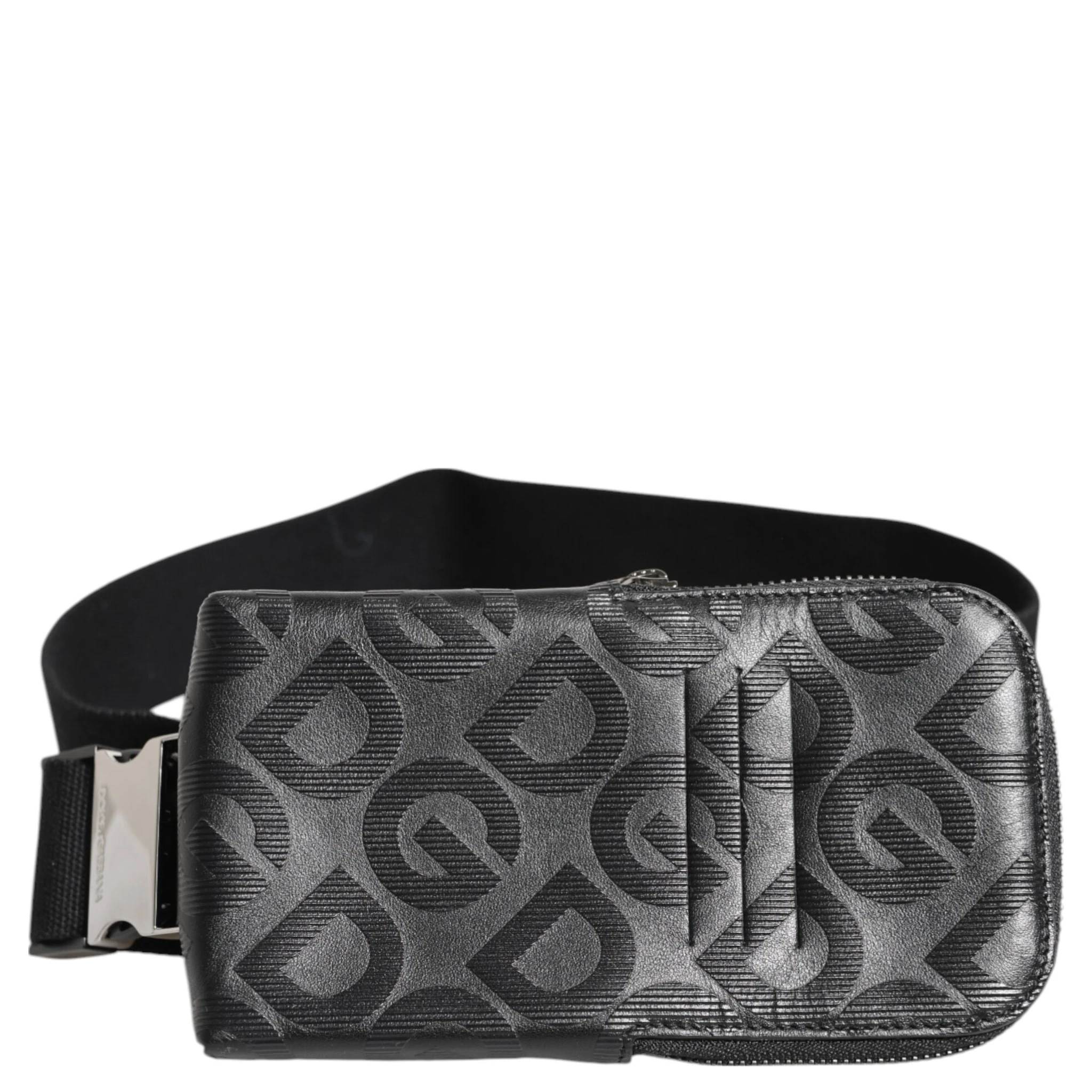 Gray DG Logo Mania Purse Phone Belt Waist Men Borse Bag