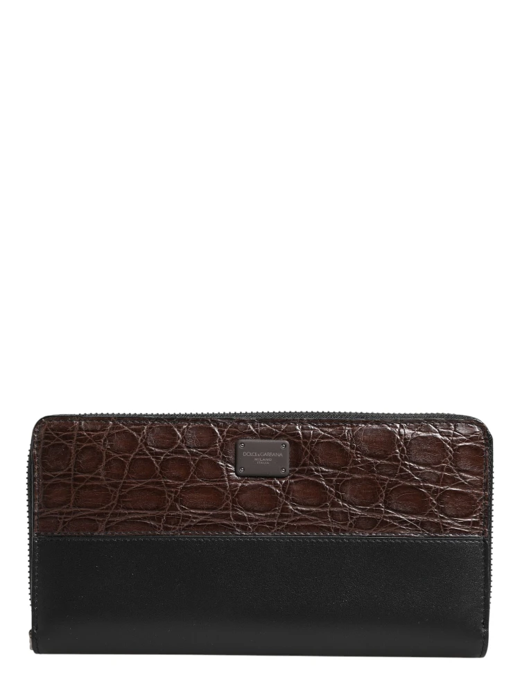 Black Brown Exotic Leather Men Continental Clutch Wallet