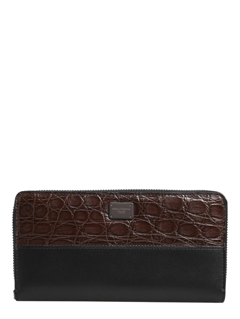 Black Brown Exotic Leather Men Continental Clutch Wallet