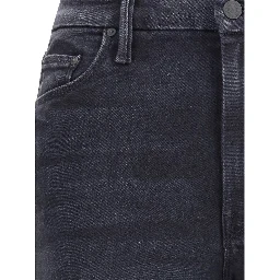 بنطلون جينز أسود من القطن