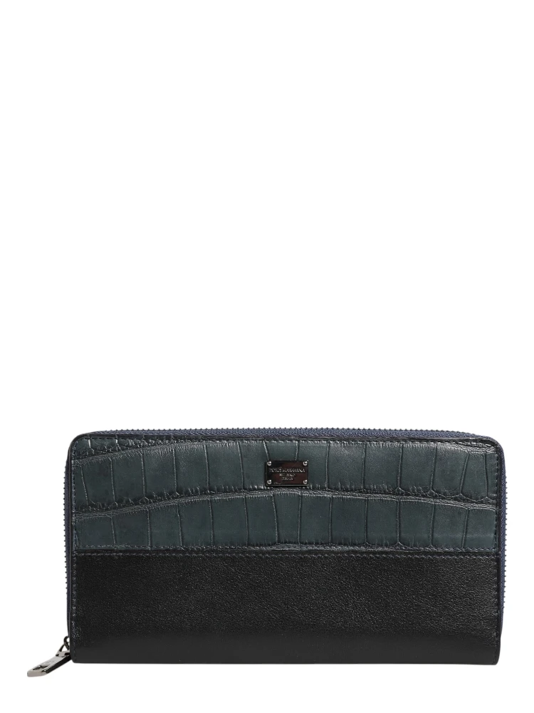 Black Blue Exotic Leather Men Continental Clutch Wallet alternative