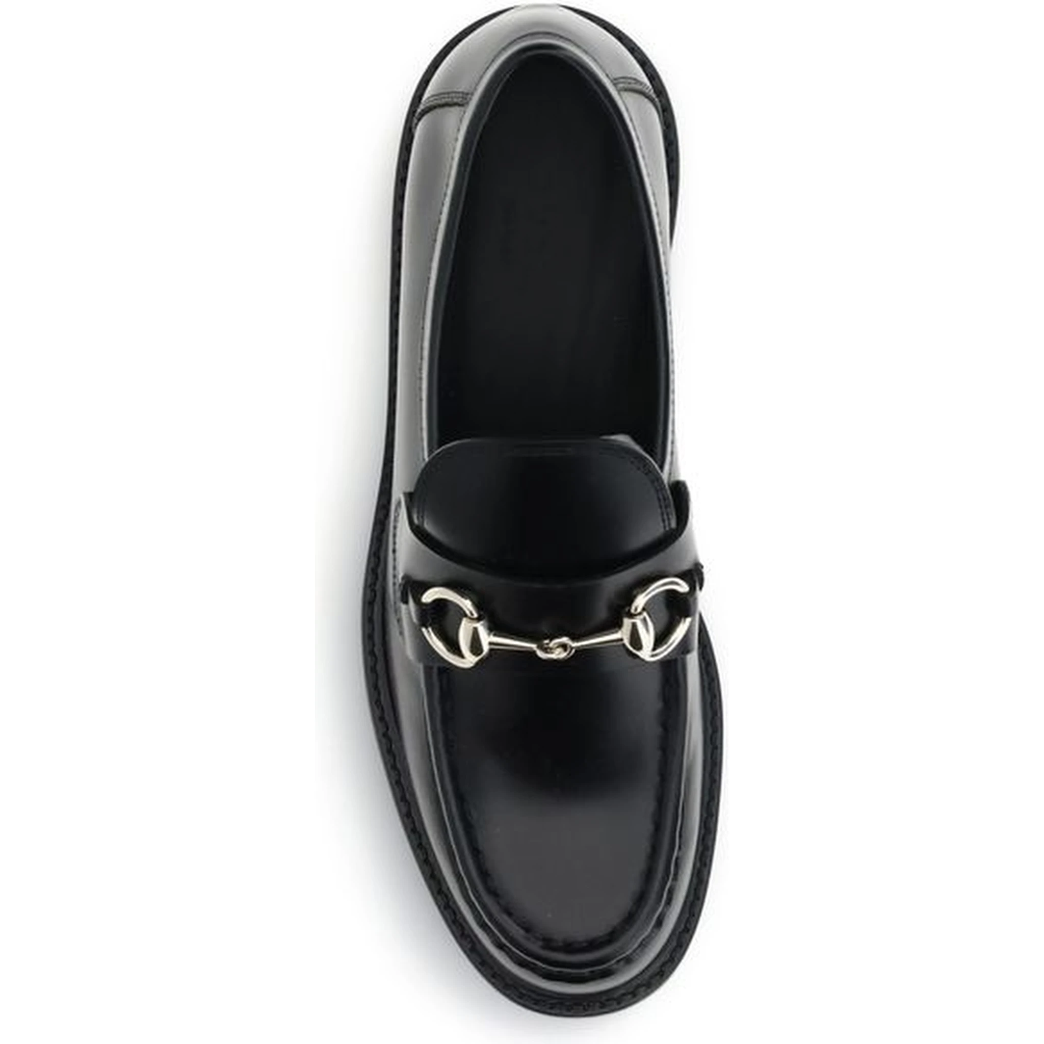 Black Calf Leather Bos Taurus Slip-On Loafers