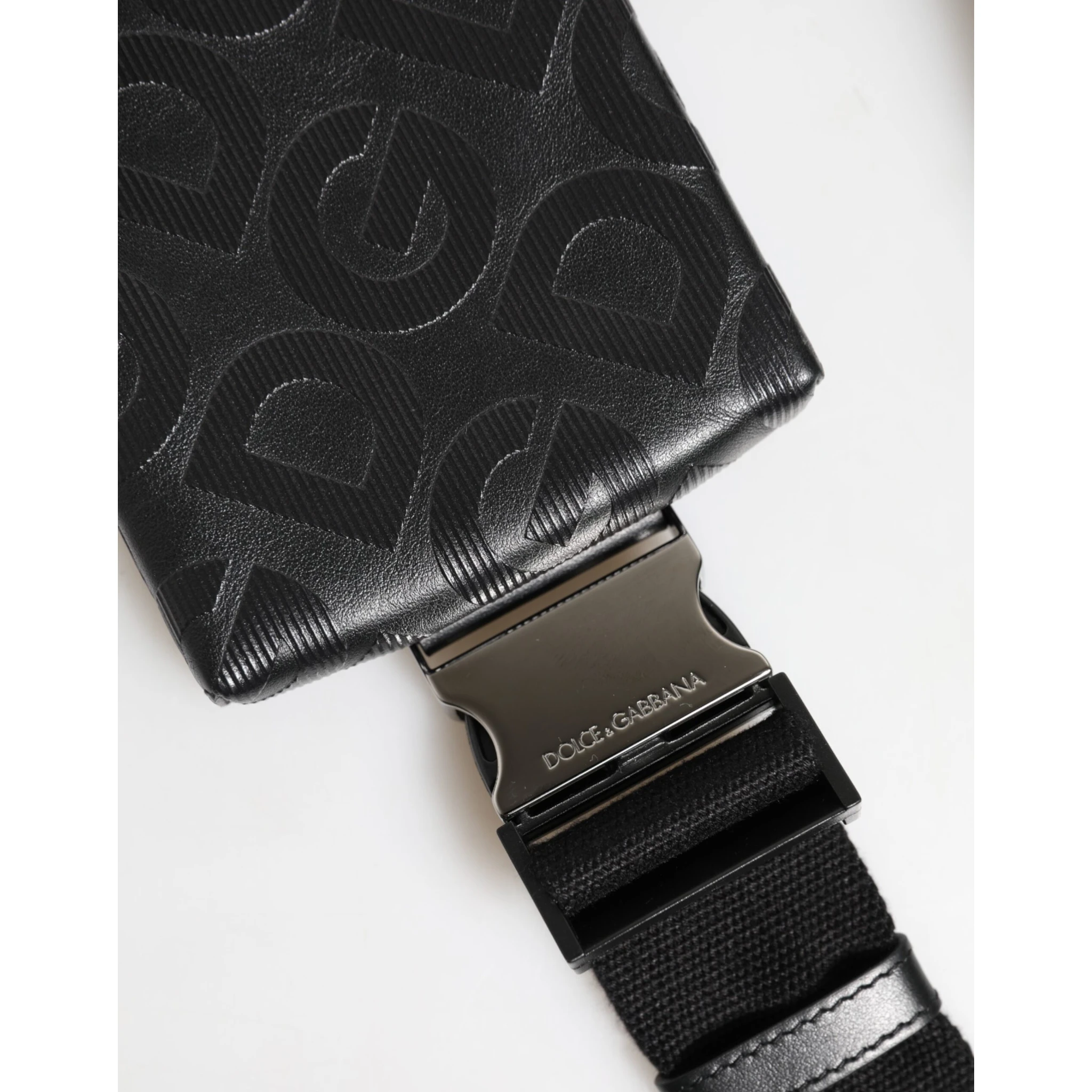 Gray DG Logo Mania Purse Phone Belt Waist Men Borse Bag