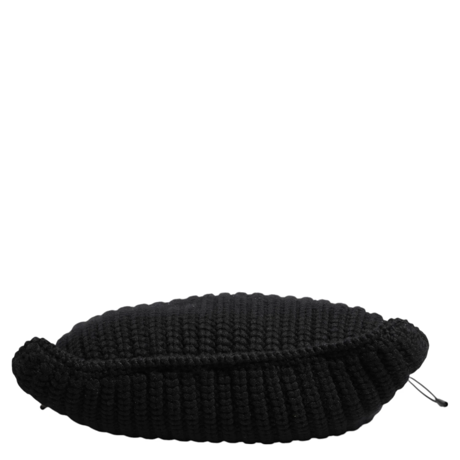 Black Cashmere Knitted Leather Shoulder Women Borse Bag