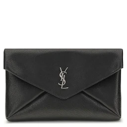 Black Calf Leather Bos Taurus Clutch Bag