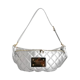 Silver Quilted Filled Crossbody Shoulder Bag SICILY Bag