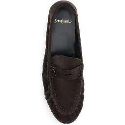 Brown Calf Leather Bos Taurus Slip-On Loafers