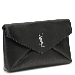 Black Calf Leather Bos Taurus Clutch Bag