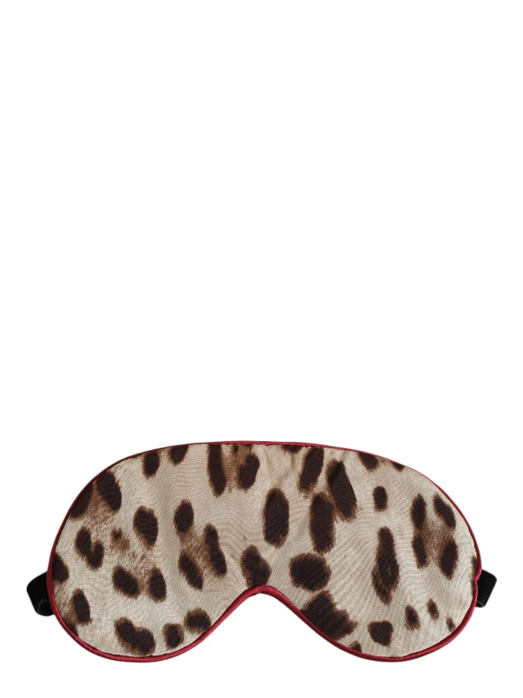 Brown Leopard Print Silk Women Accessory Sleep Eye Mask