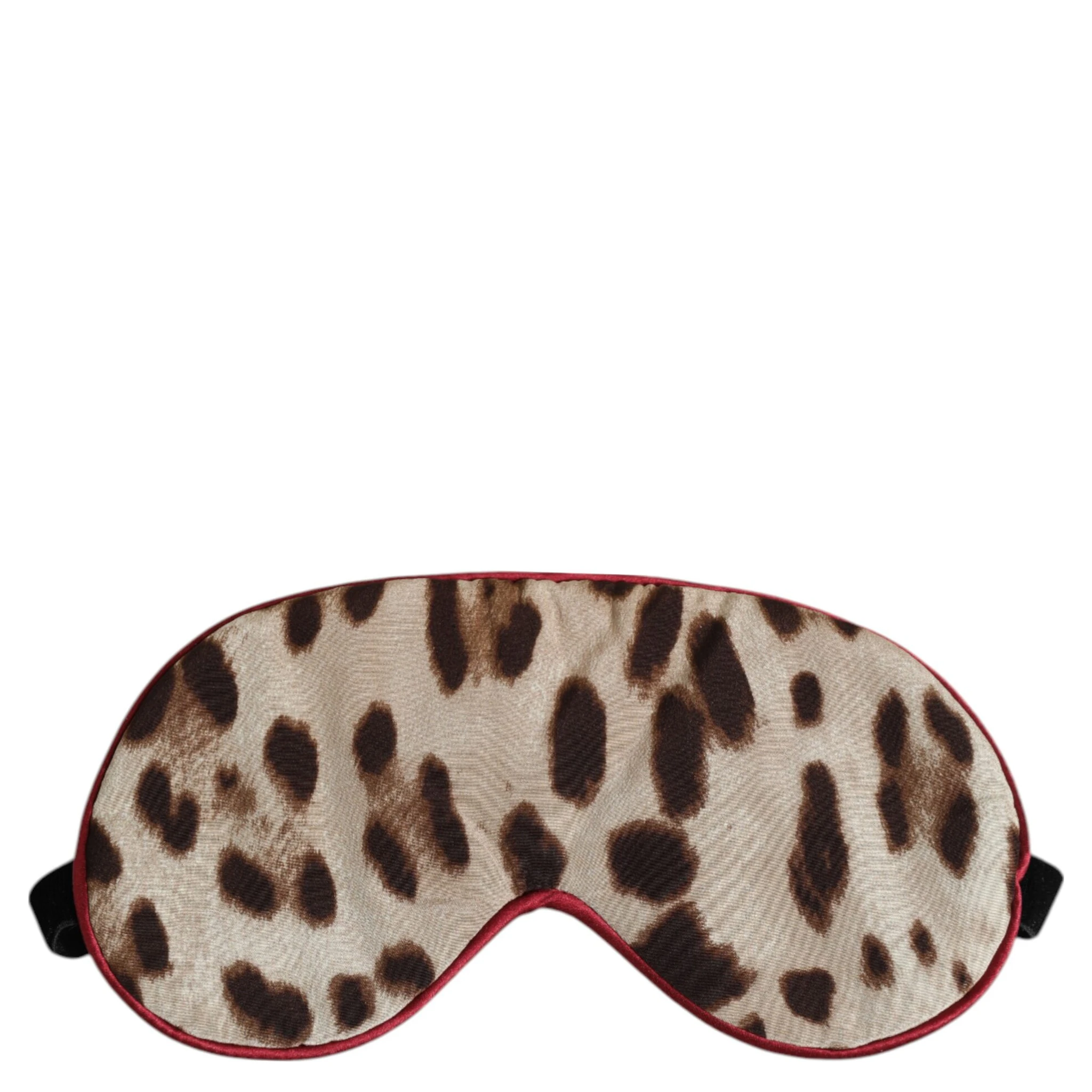 Brown Leopard Print Silk Women Accessory Sleep Eye Mask