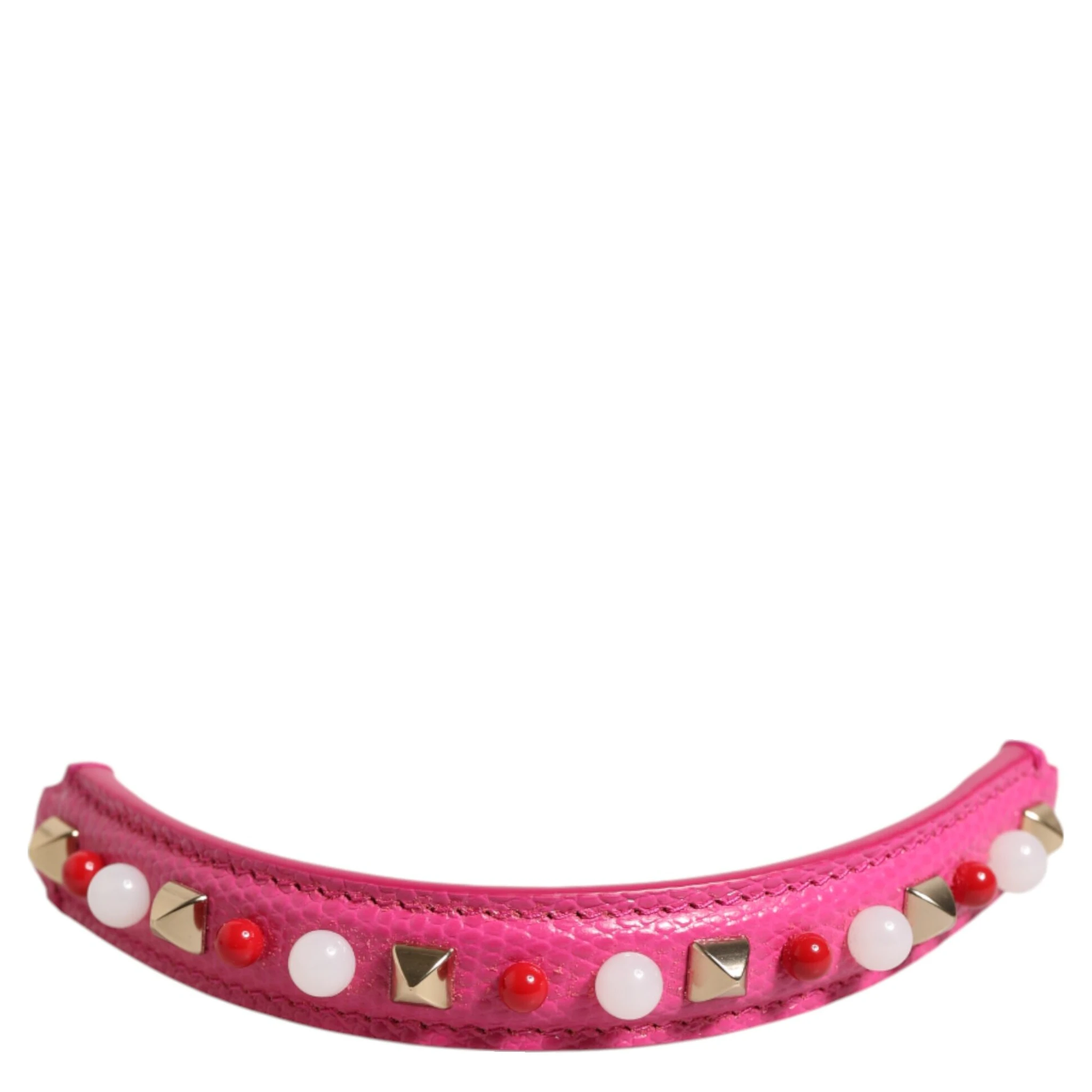 Pink Embellished Leather Bag Handle Women Shoulder Strap