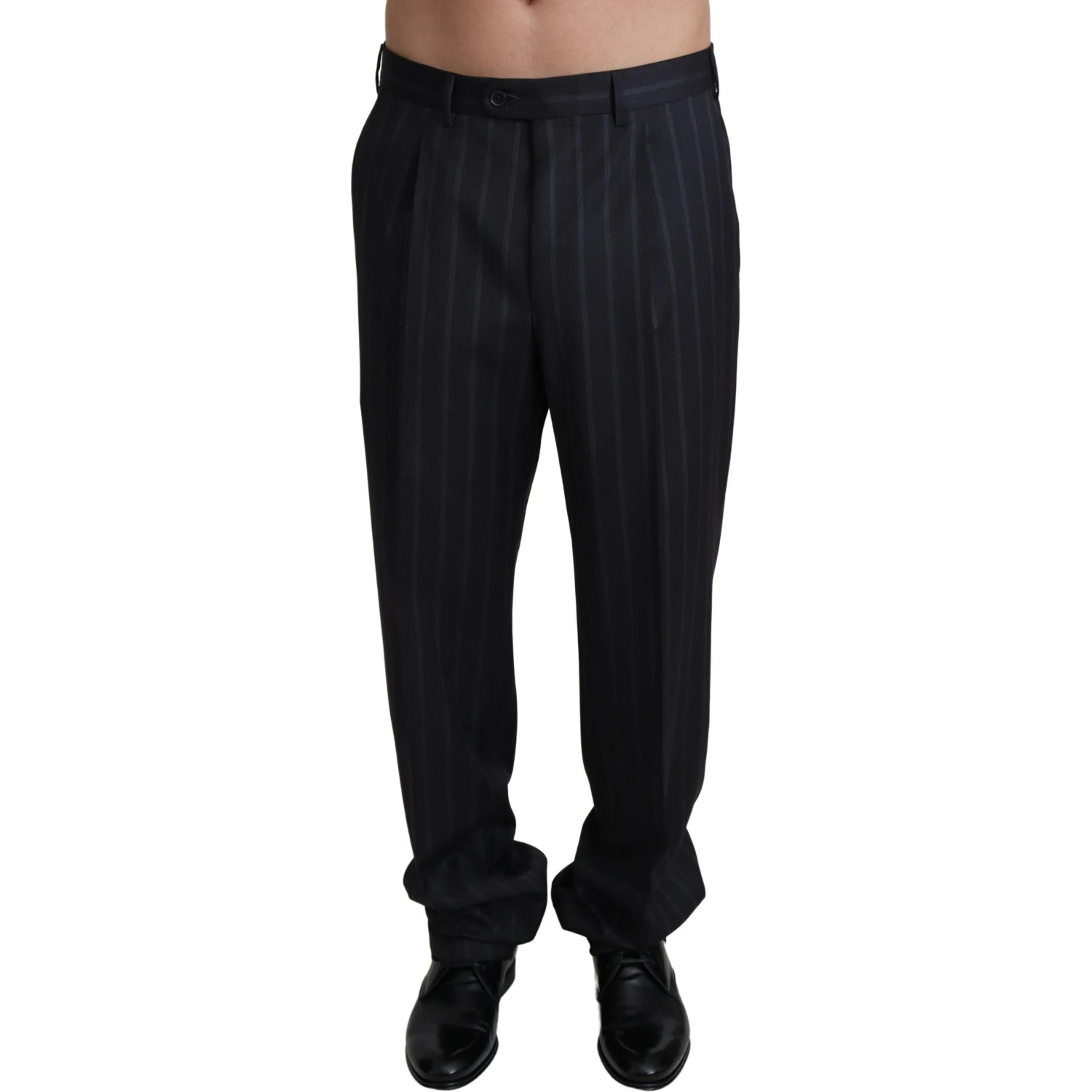 Gray Wool Blend Formal Trousers Pants