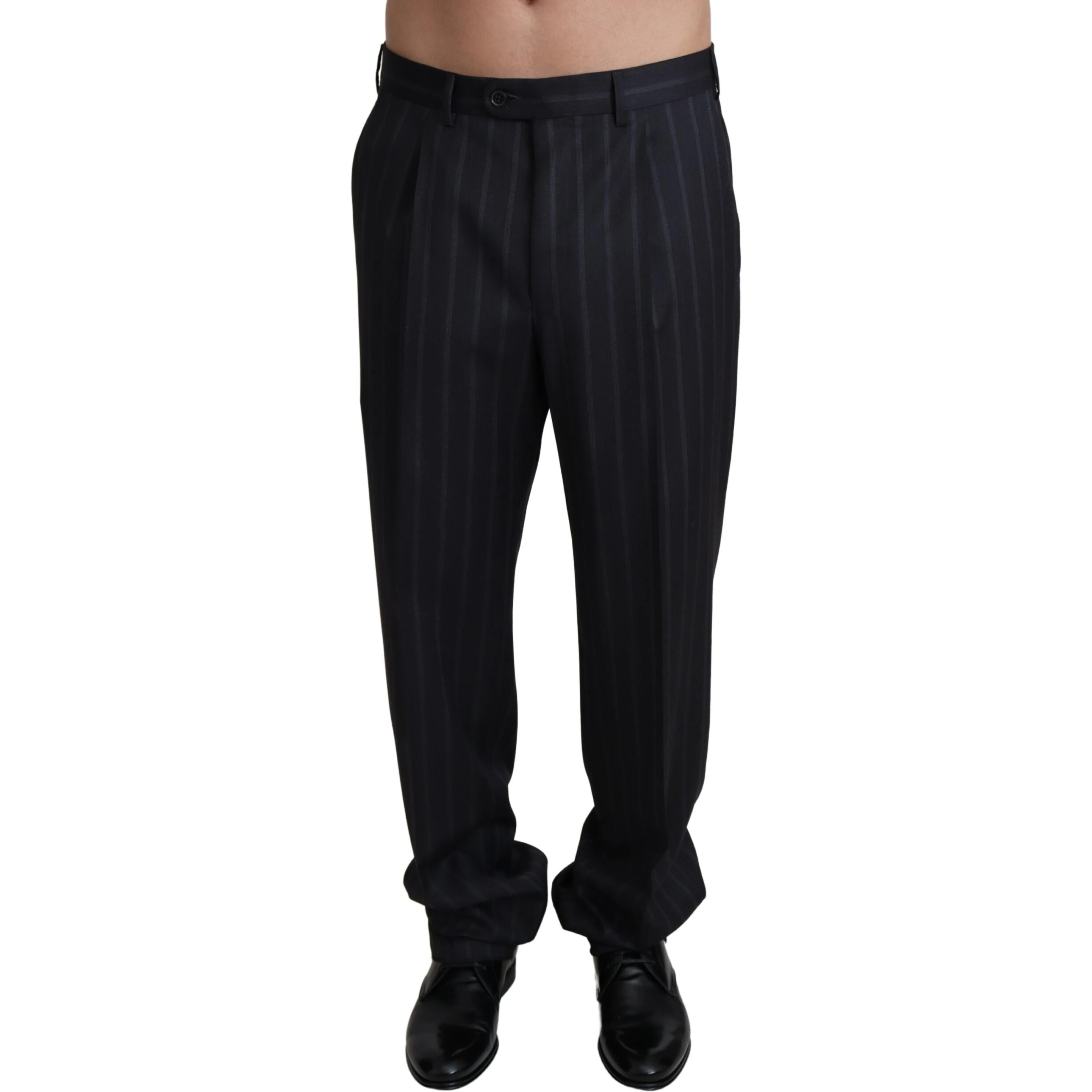 Gray Wool Blend Formal Trousers Pants