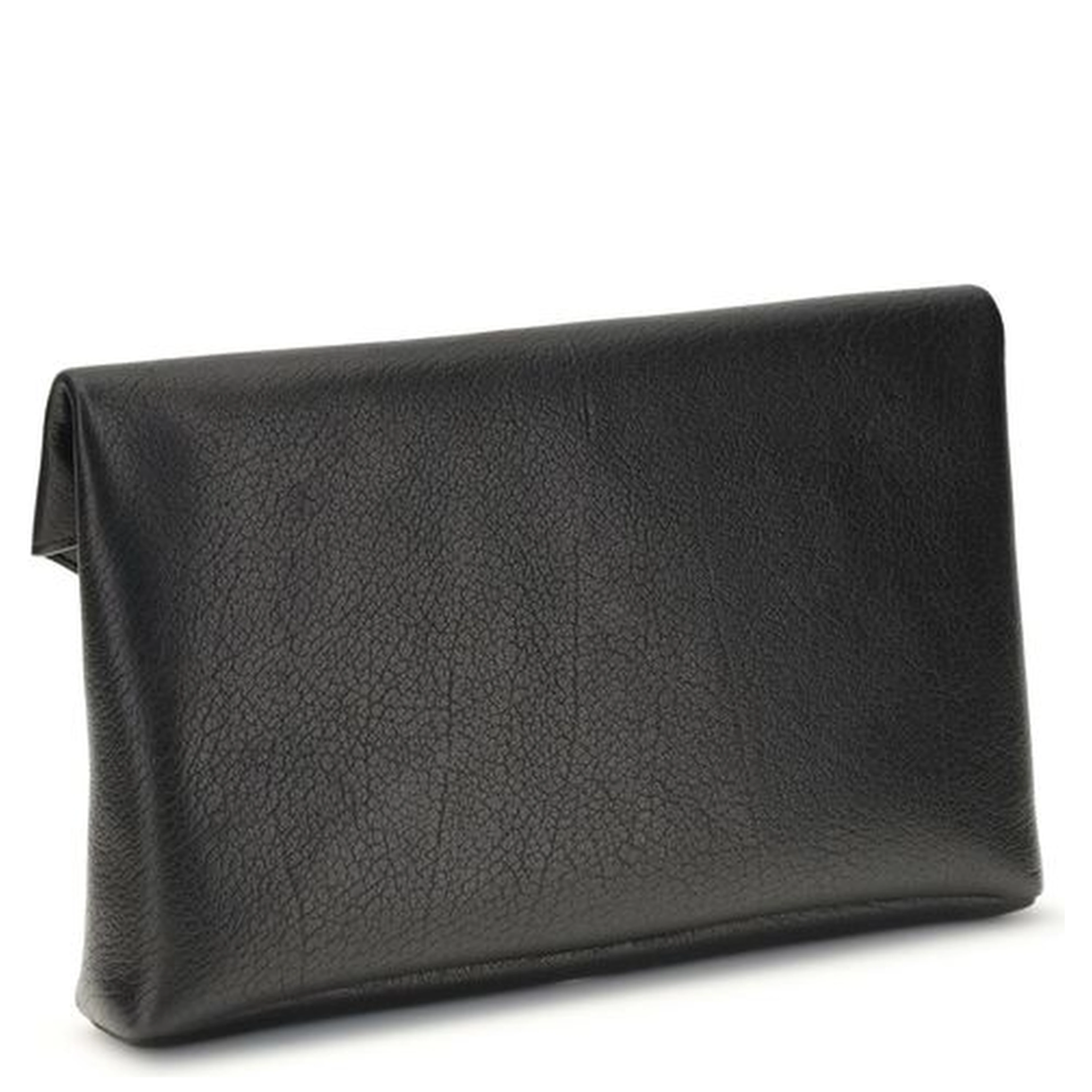 Black Calf Leather Bos Taurus Clutch Bag