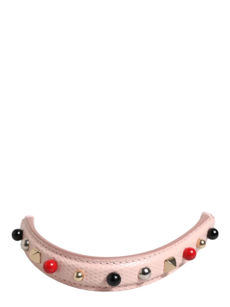 Light Pink Embellished Leather Bag Handle Shoulder Strap alternative