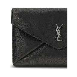 Black Calf Leather Bos Taurus Clutch Bag