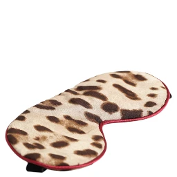 Brown Leopard Print Silk Women Accessory Sleep Eye Mask