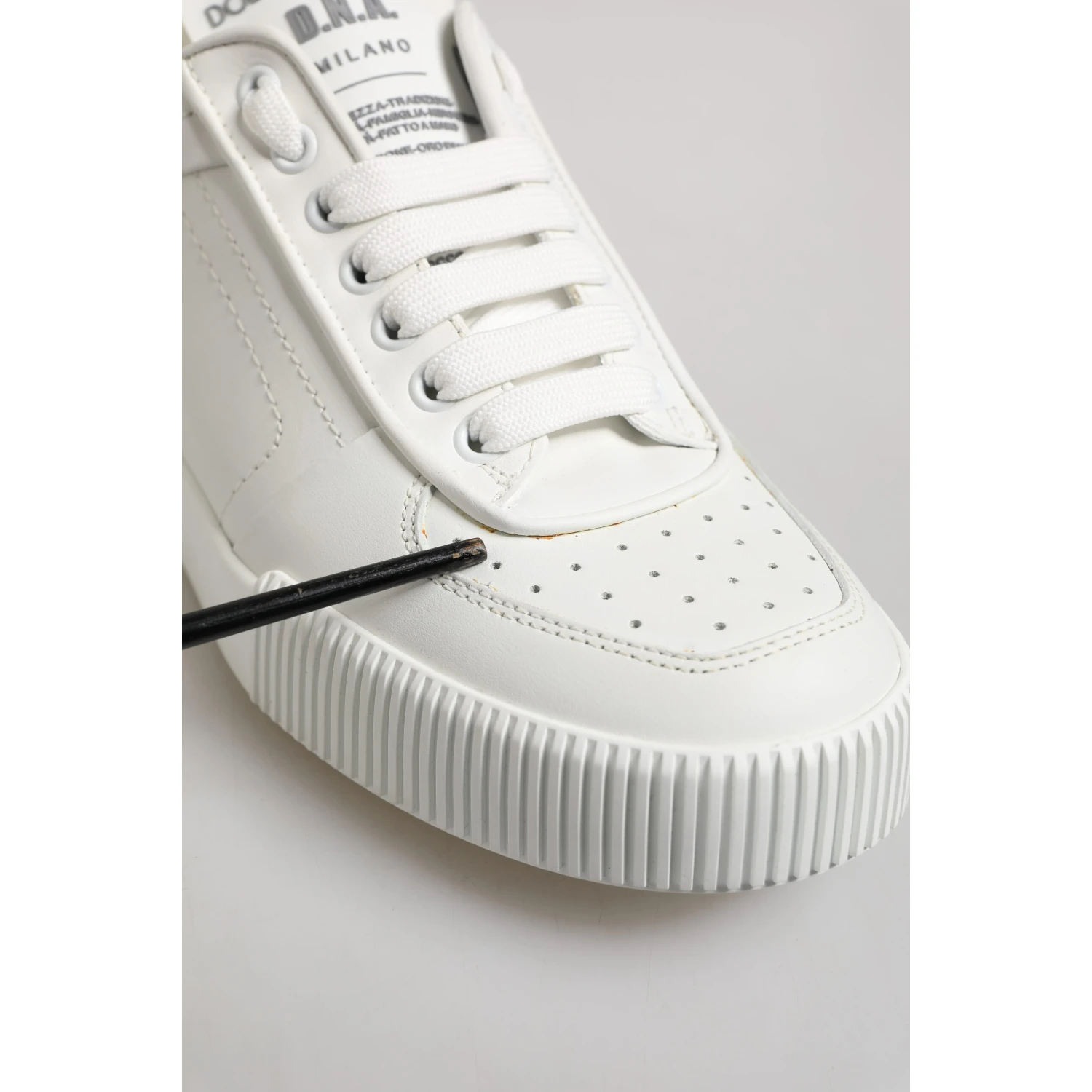 White Miami Leather Low Top Sneakers Shoes