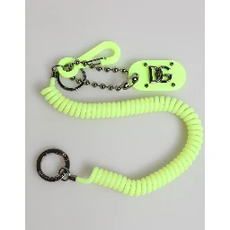 Green Springy Key Holder DG Logo Men's Keychain Keyring