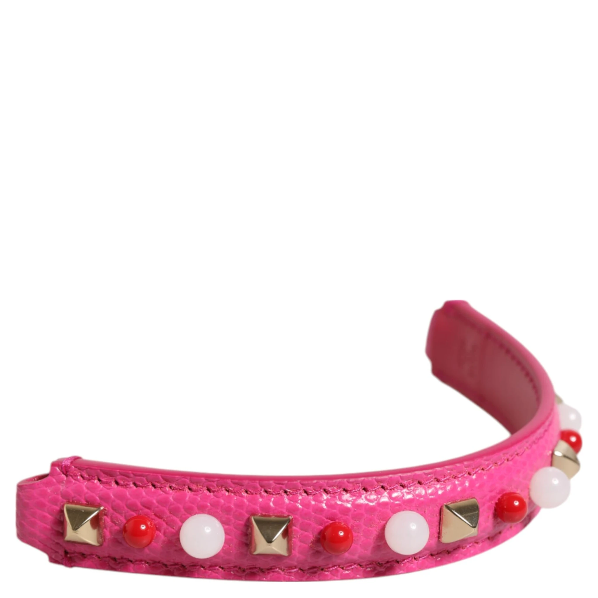 Pink Embellished Leather Bag Handle Women Shoulder Strap