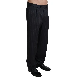 Gray Wool Blend Formal Trousers Pants