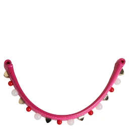 Pink Embellished Leather Bag Handle Women Shoulder Strap