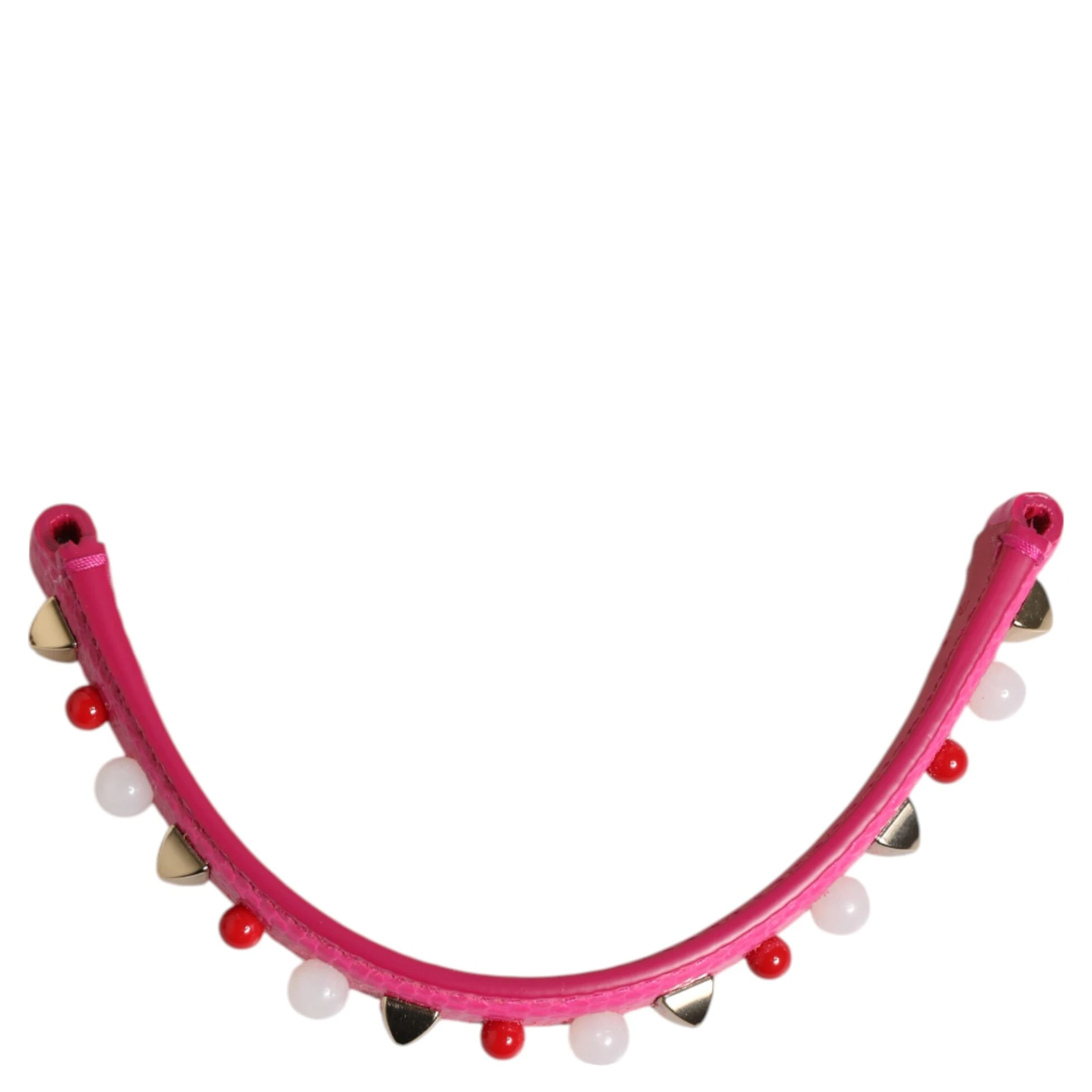 Pink Embellished Leather Bag Handle Women Shoulder Strap