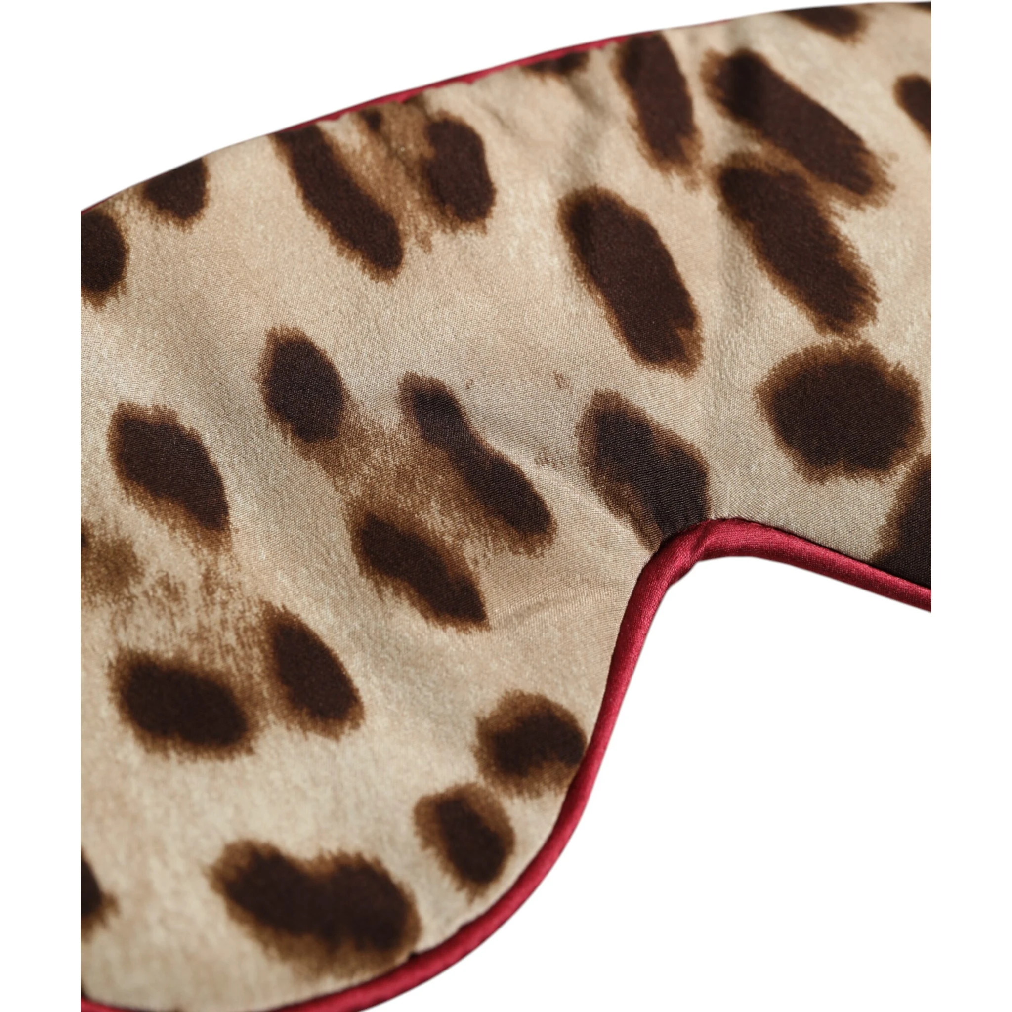Brown Leopard Print Silk Women Accessory Sleep Eye Mask