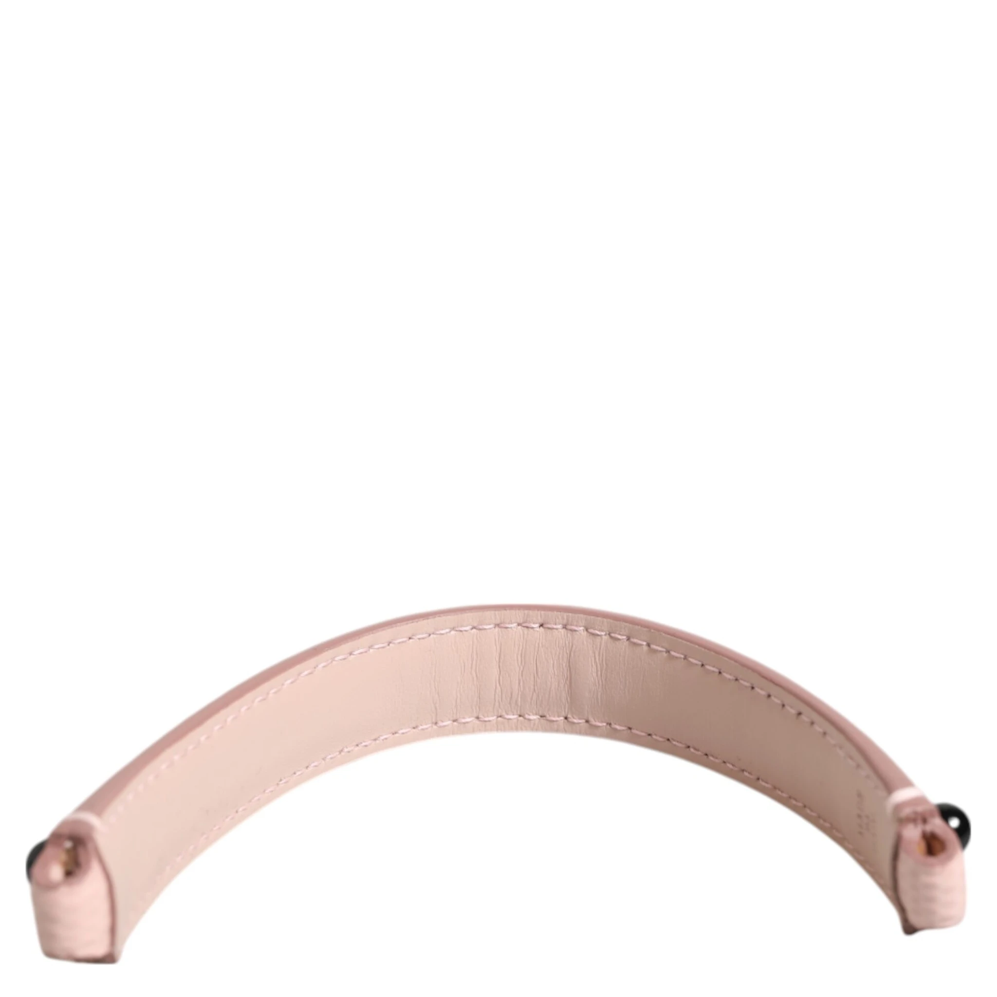 Light Pink Embellished Leather Bag Handle  Shoulder Strap