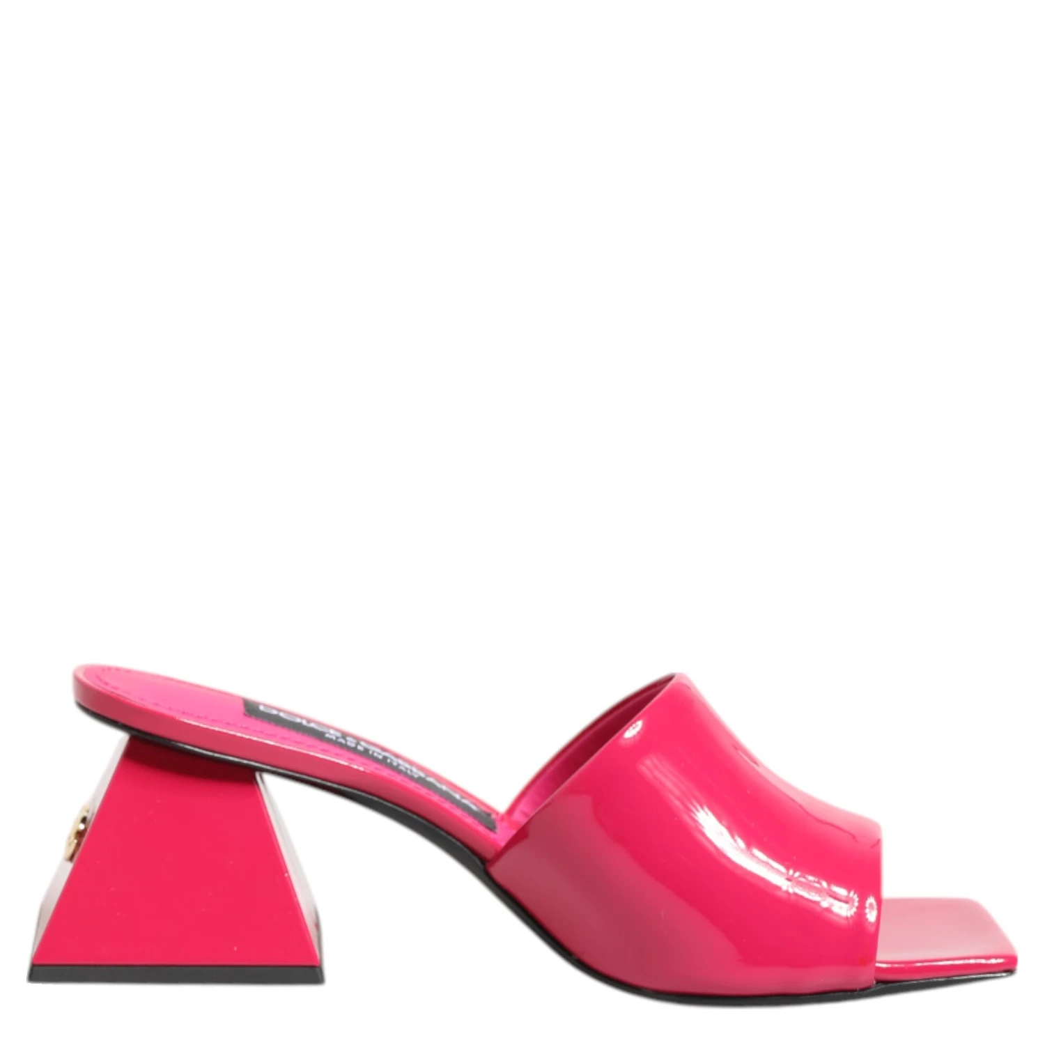 Pink Open Toe Block Heel Mules Sandals Shoes
