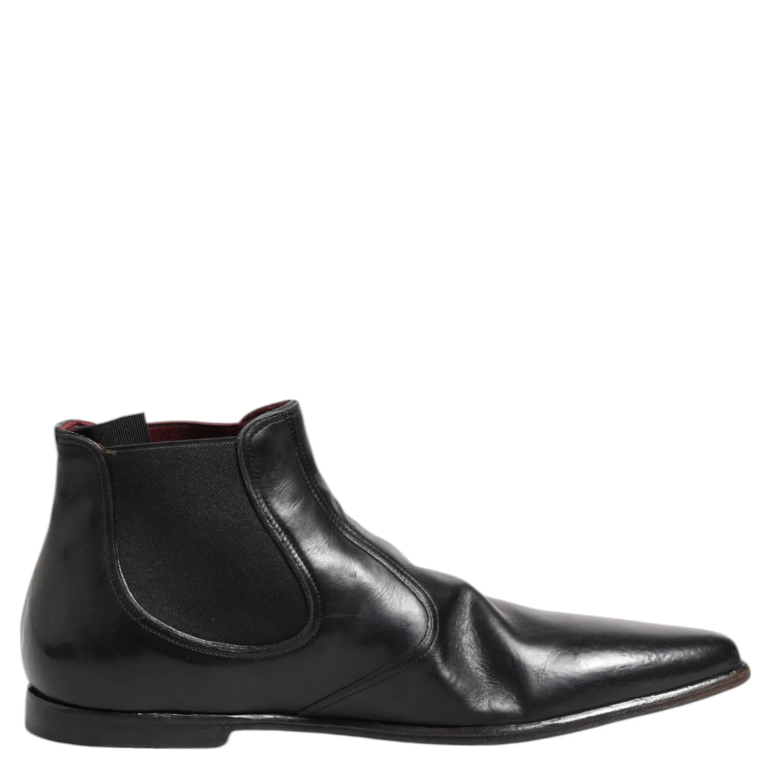 Black Chelsea Slip On Men Ankle Boots Shoes