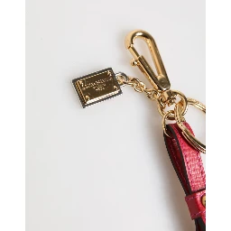 Red Yellow Mini Espadrille Style Charm Keychain Keyring