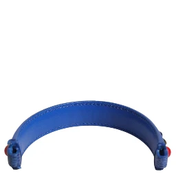 Blue Embellished Leather Bag Handle Women Shoulder Strap