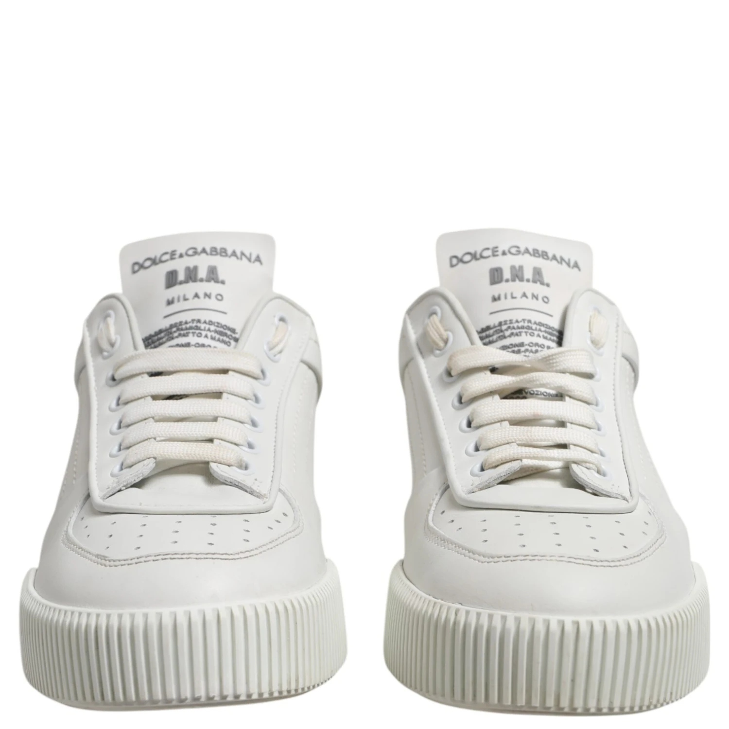 White Miami Leather Low Top Sneakers Shoes