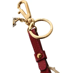 Red Yellow Mini Espadrille Style Charm Keychain Keyring