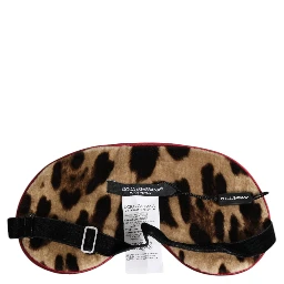 Brown Leopard Print Silk Women Accessory Sleep Eye Mask
