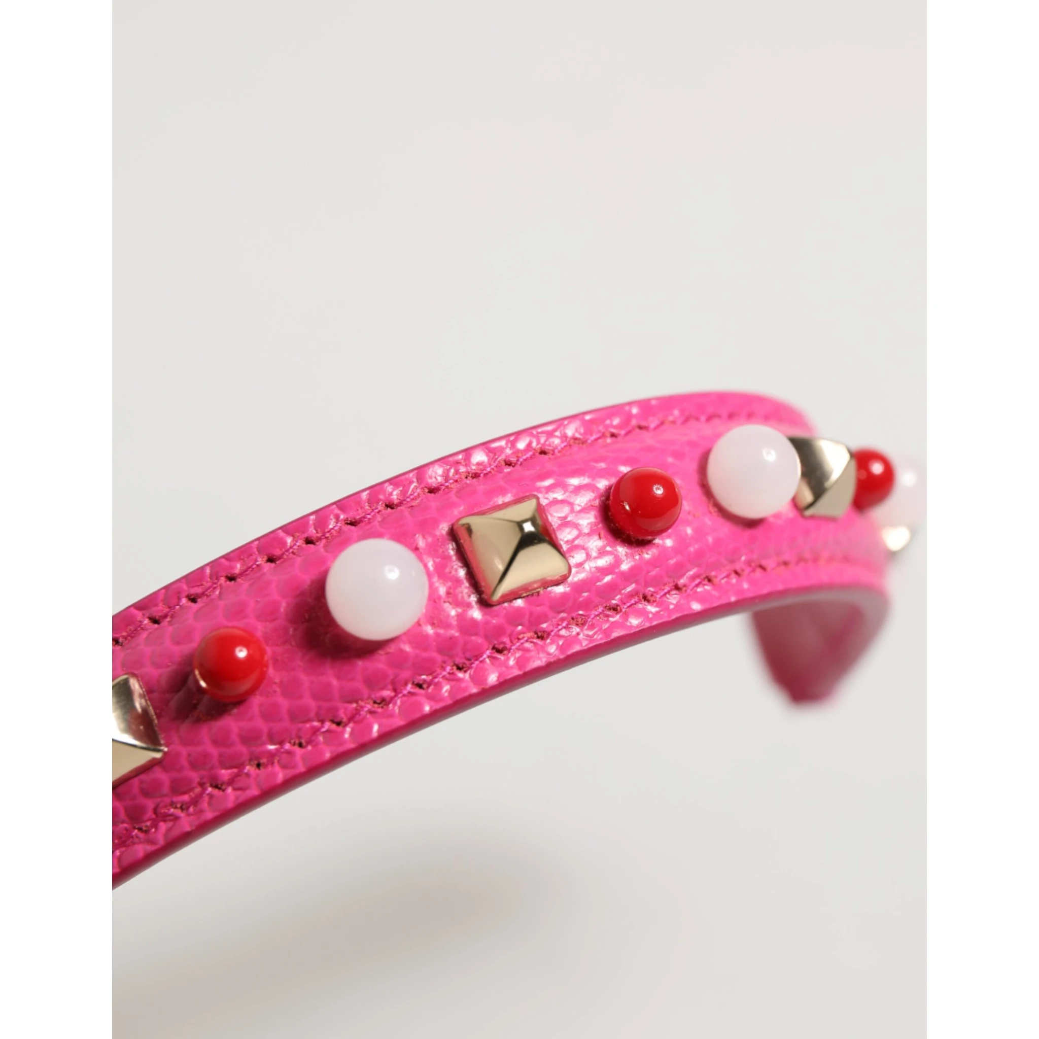 Pink Embellished Leather Bag Handle Women Shoulder Strap