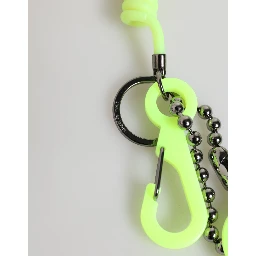 Green Springy Key Holder DG Logo Men's Keychain Keyring